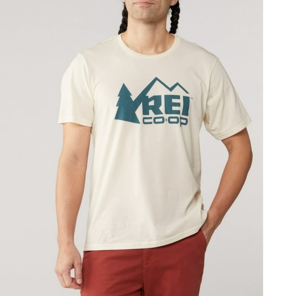 NWOT REI Co-Op Unisex Logo T-Shirt In Ivory, Size Medium - Picture 6 of 7